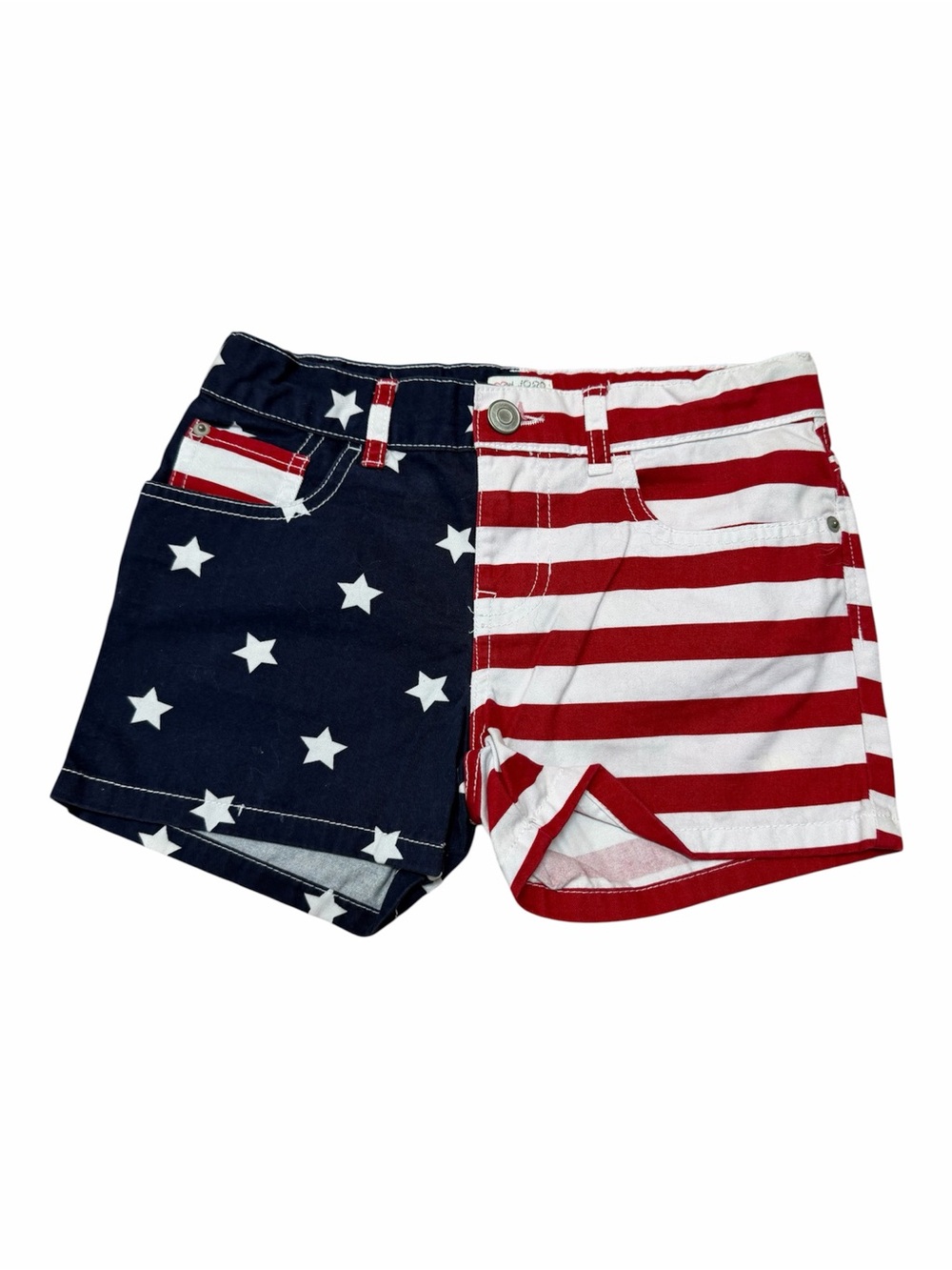 The Children’s Place Girls Size 10 USA Flag Patriotic Stars Stripes Shorts